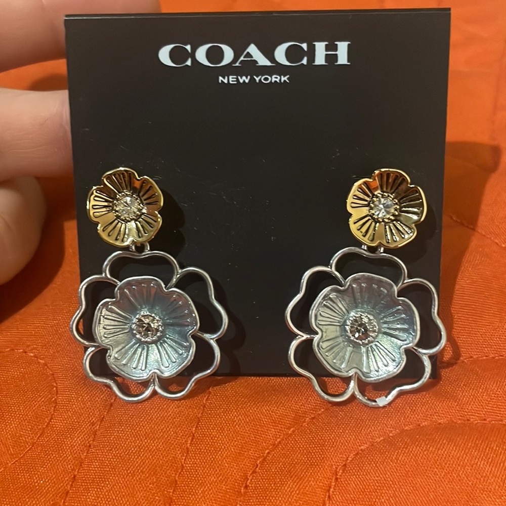 Coach long earrings